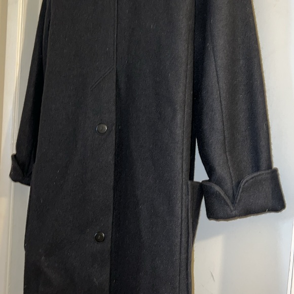 Gorgeous Vintage David Benjamin Wool coat with real leather collar trim EUC! - Picture 7 of 13